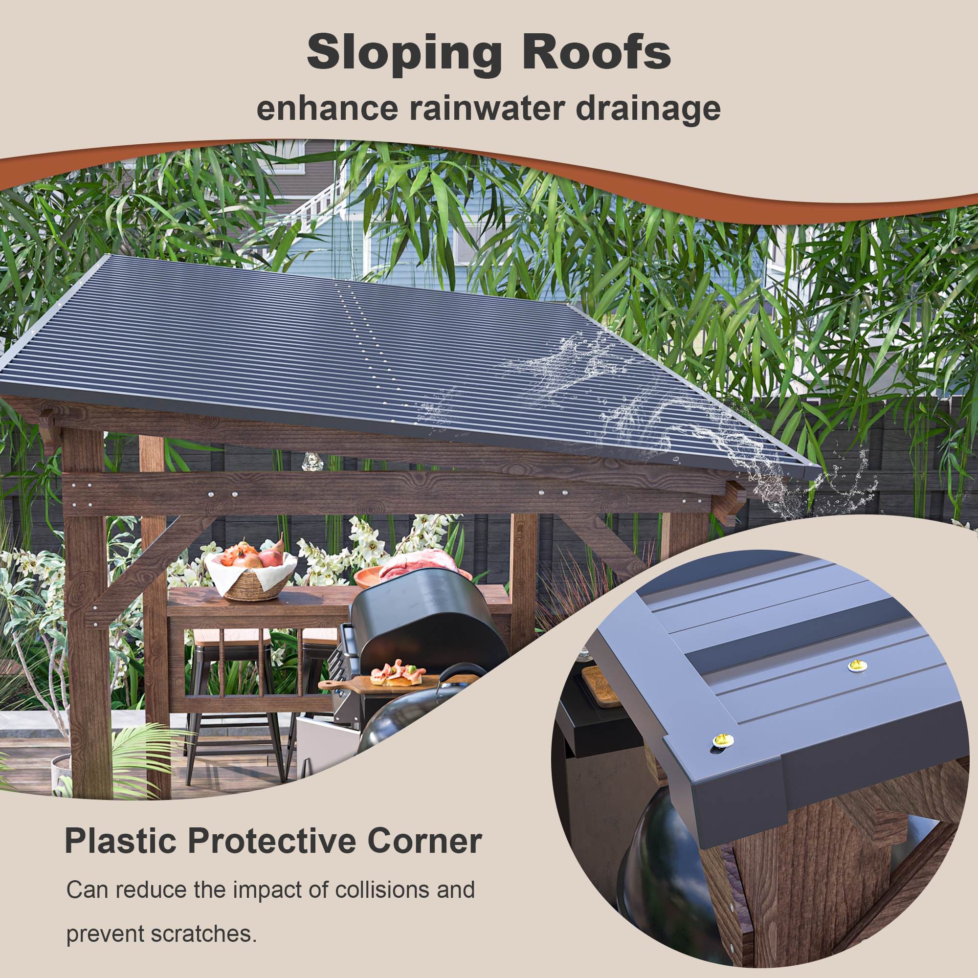 Wood Gazebo With Metal Roof