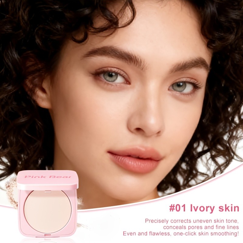 Pink Bear Matte Fixing Powder Puff