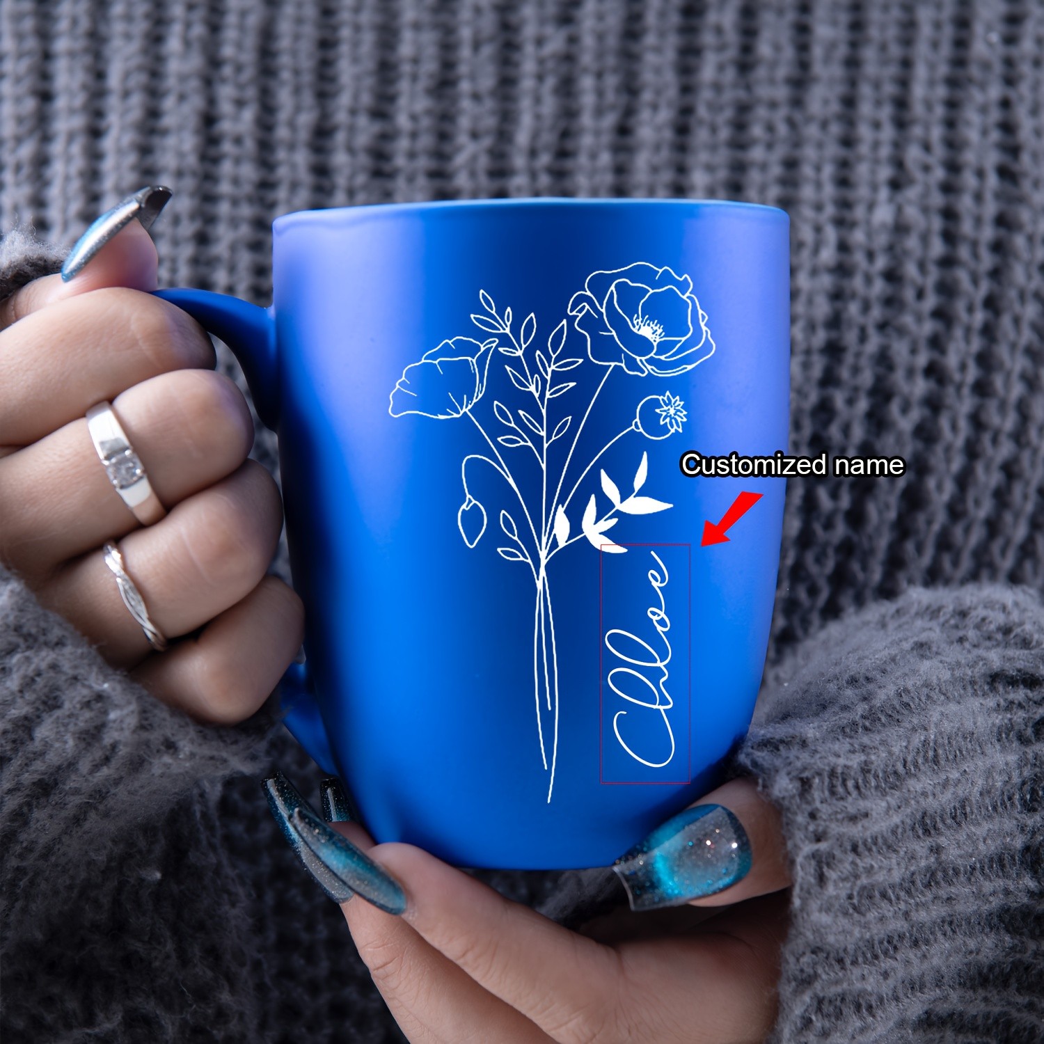 G MUGS 11oz Birthday Month Flower Coffee Cup