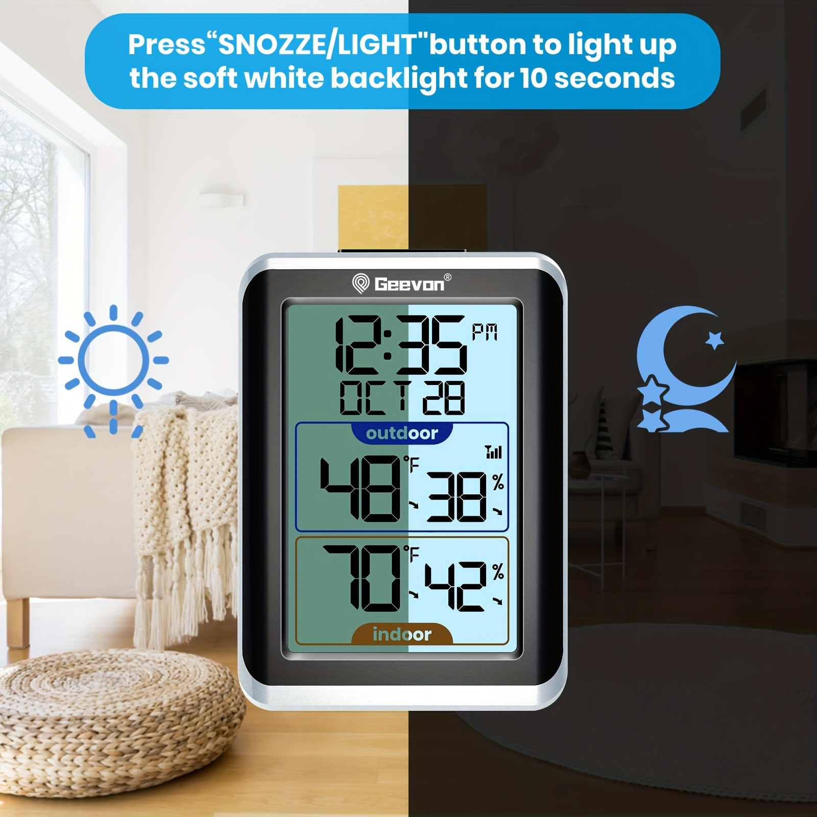 GEEVON Indoor Outdoor Thermometer