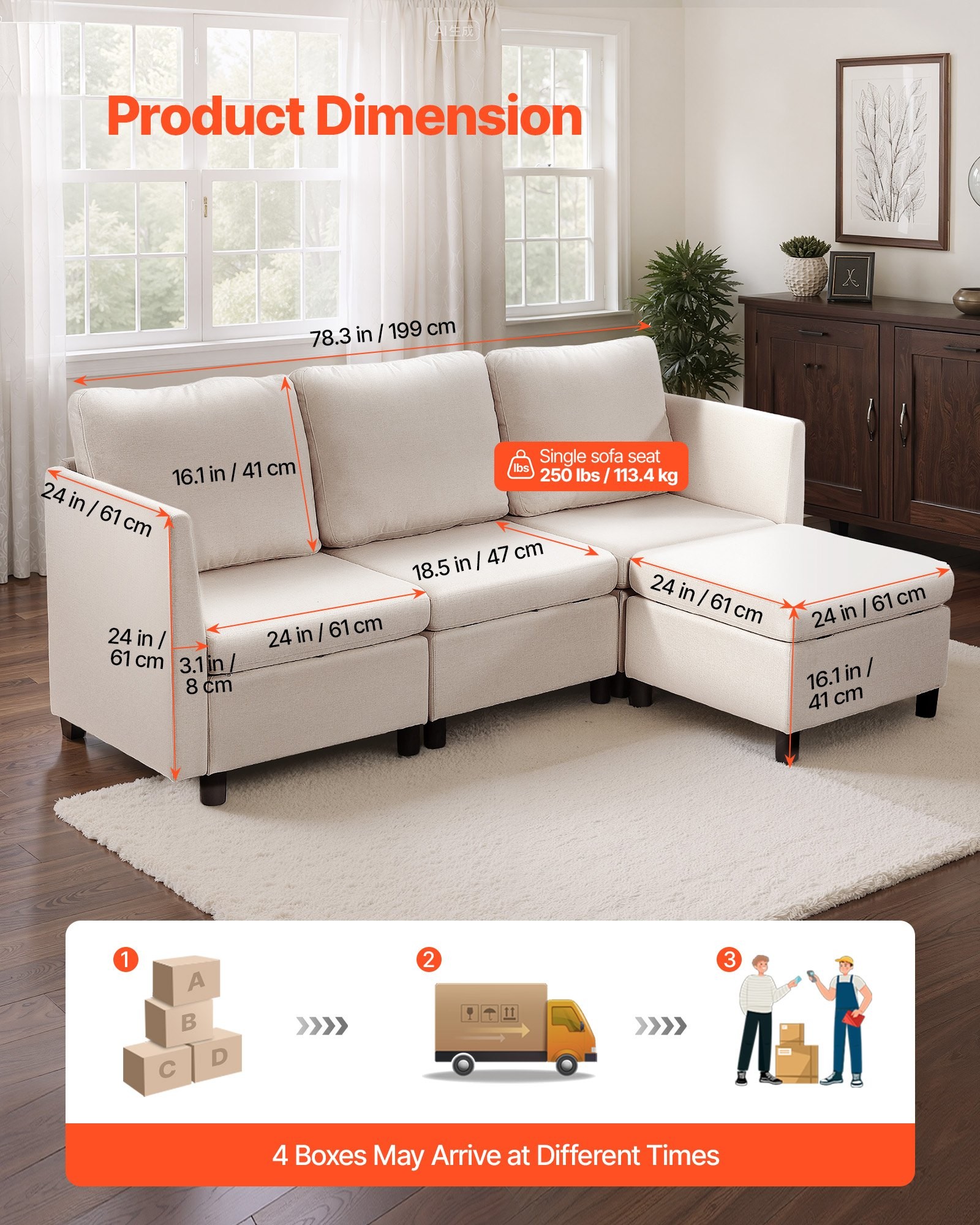 Double Layer Sectional Sofa