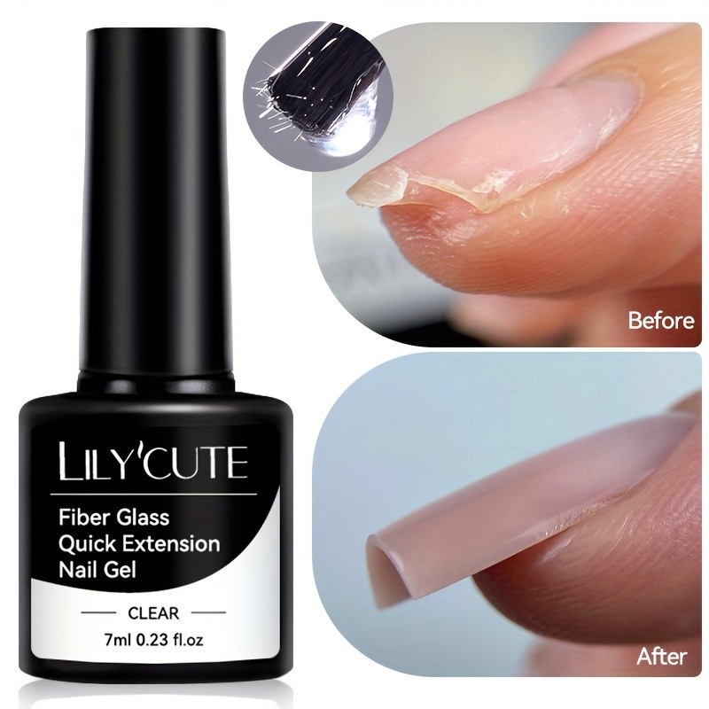 LILYCUTE Fiber Glass Cracked Nail Gel