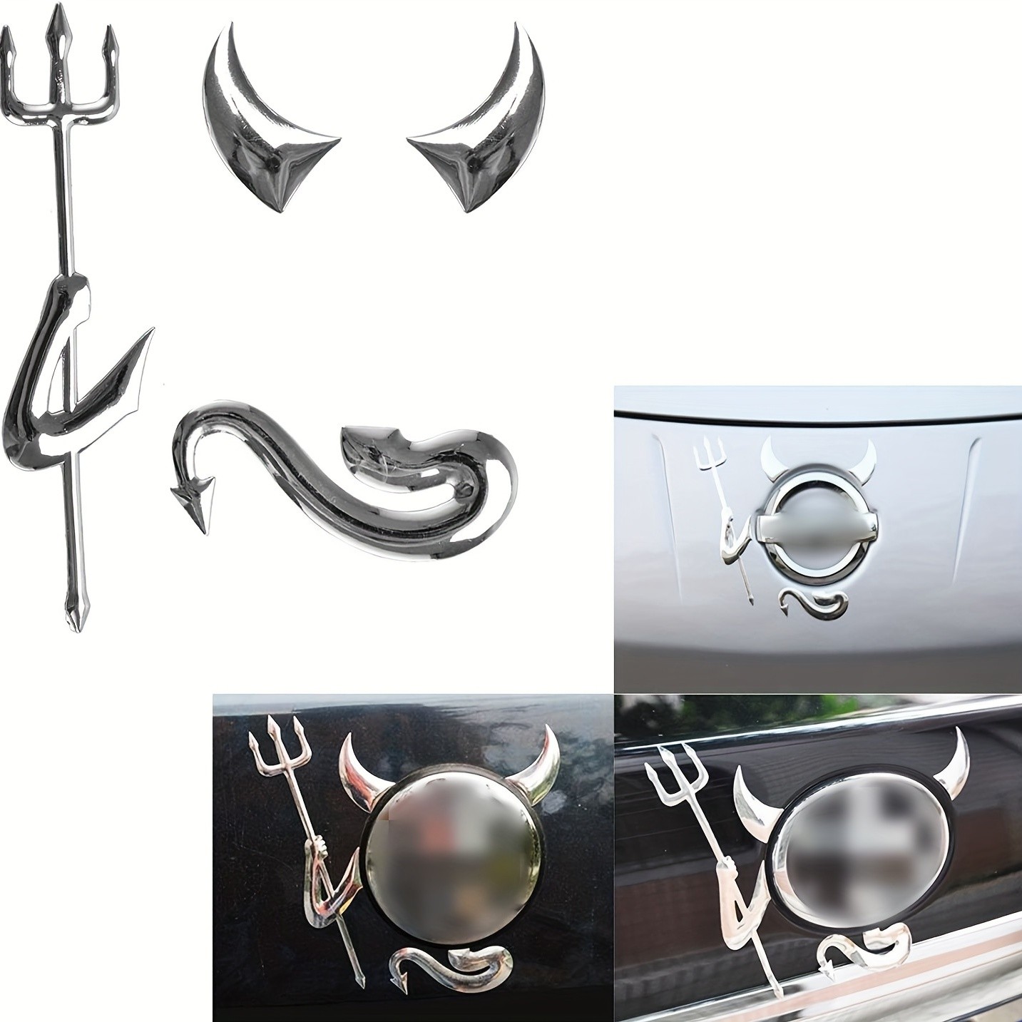 THCBME 3D Devil Car Logo Sticker