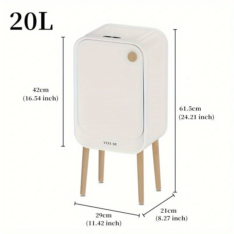 Veelar Premium 430 Stainless Steel Smart Trash Can
