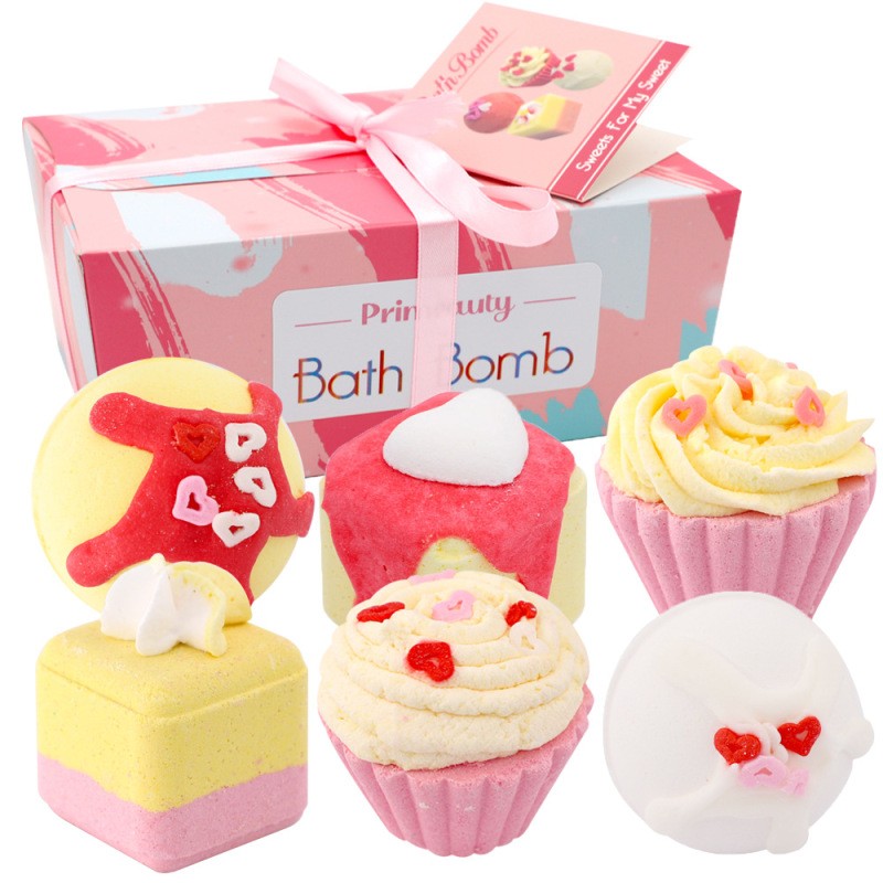 Primebeauty Cake Bath Bubble Bath Salt Ball Exfoliating Bath Ball