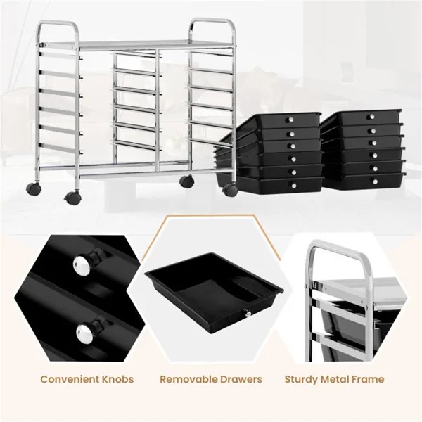 Drawer Rolling Storage Cart