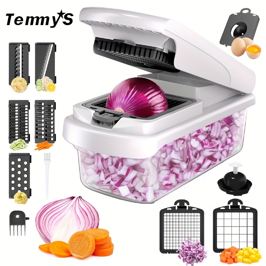 TEMMYS 15-In-1 Vegetable Chopper and Slicer