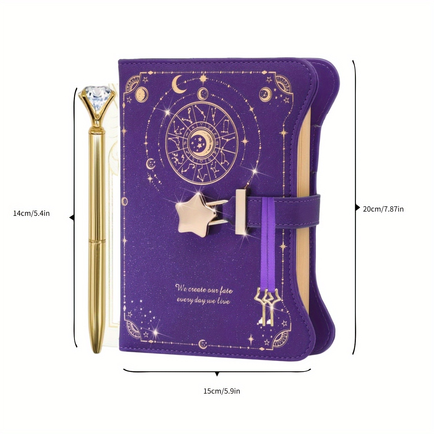DOMUUH Deluxe Celestial Journal with Pen Lock Key
