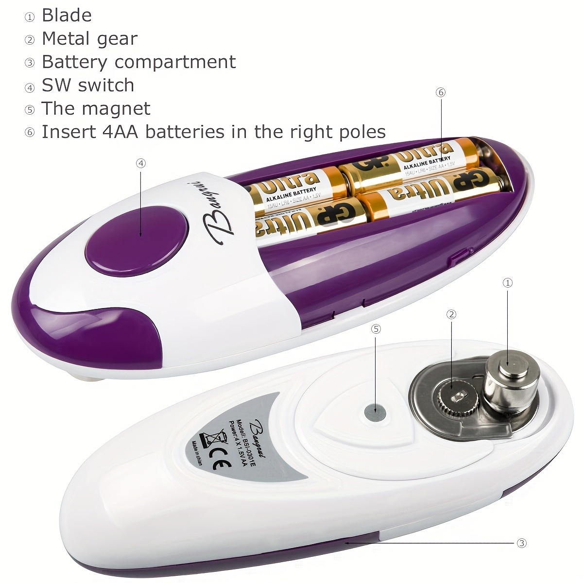 BANGRUI 1pc Electric Can Opener