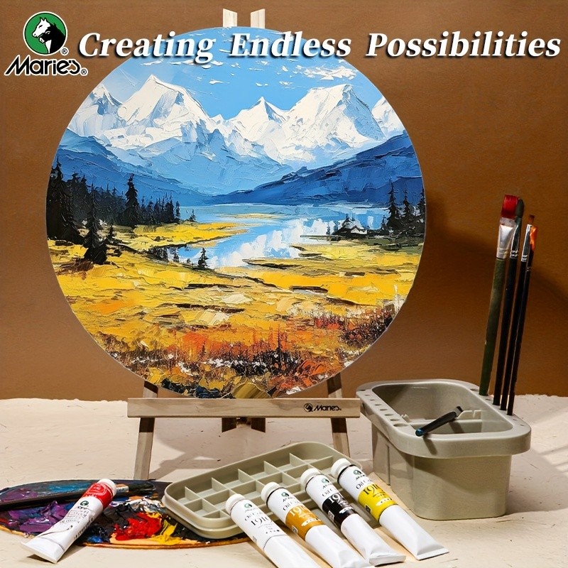 Marie's Linen Round Stretched Canvas Set