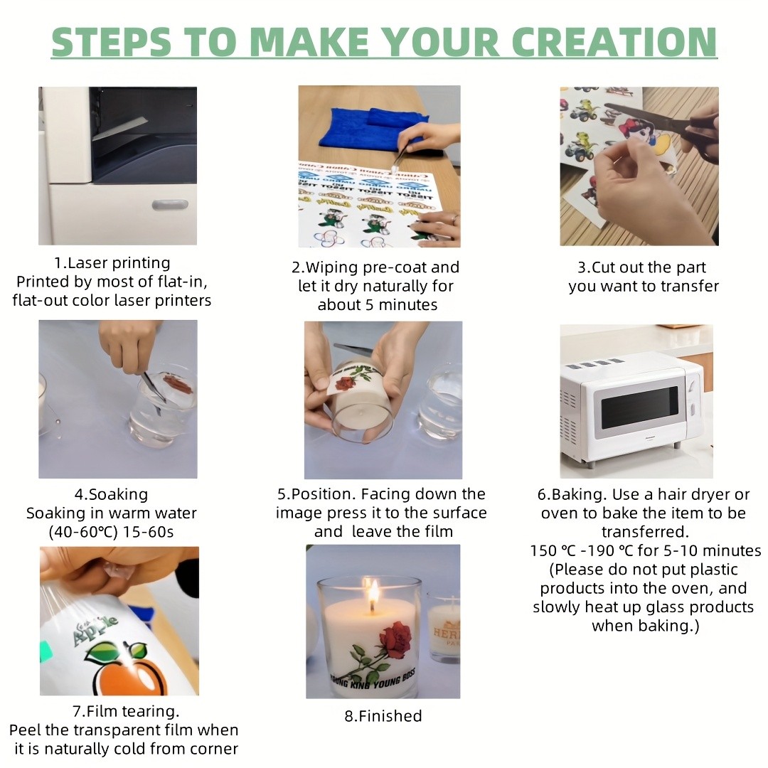 12 Sets of Printable Transfer Vinyl