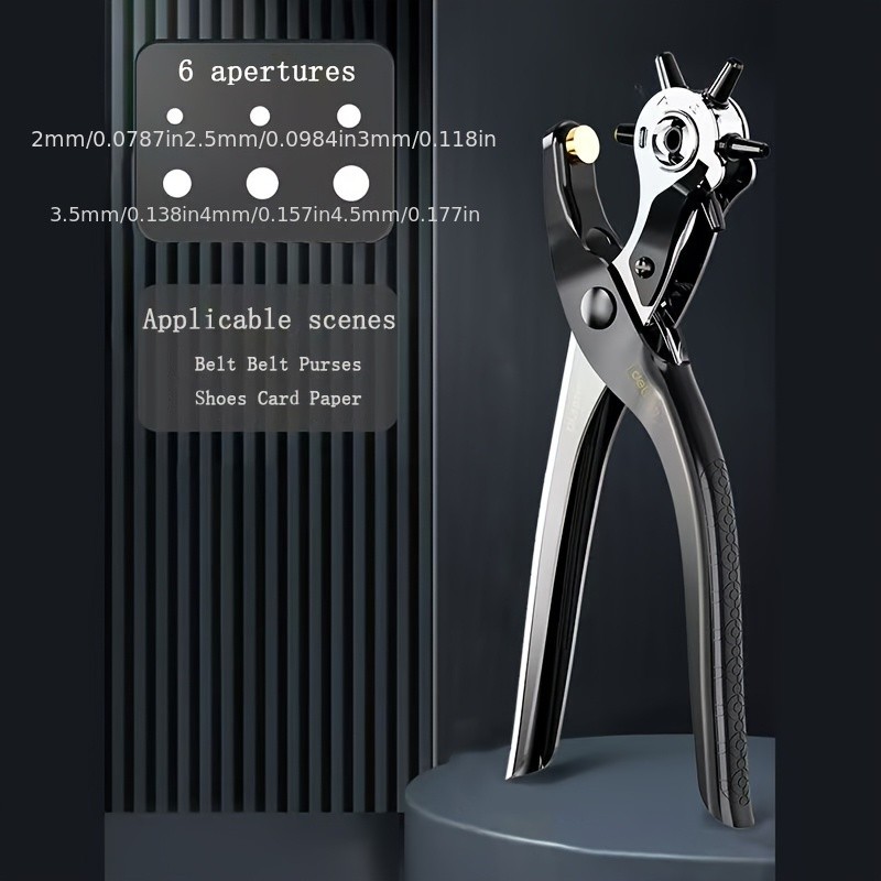 Deli Tools Heavy-Duty Artificial Leather Punching Plier