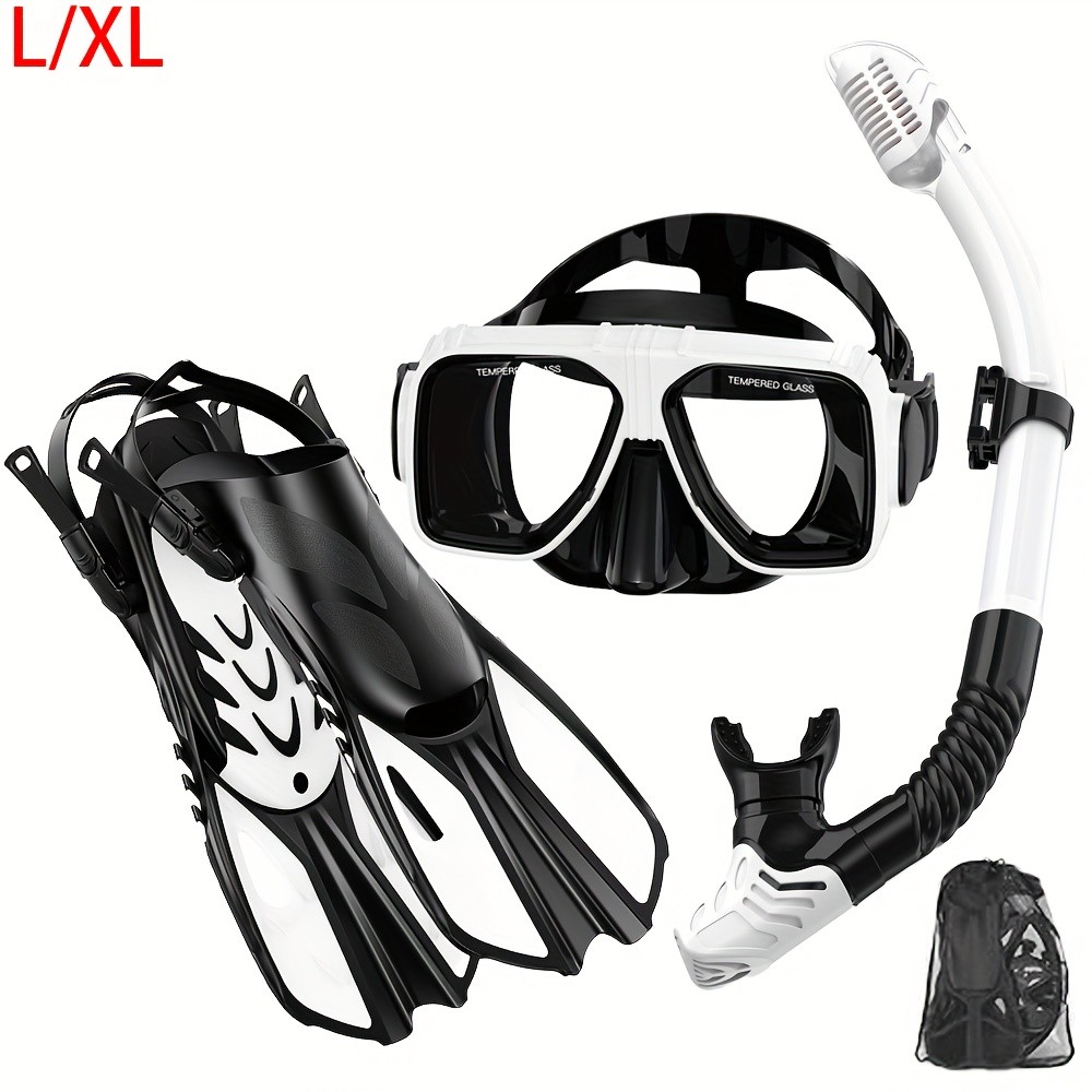 JoyMaySun Snorkeling Mask + Snorkel + Fins Set