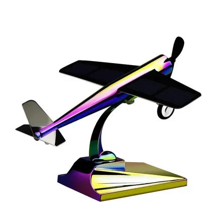 Solar Rotary Airplane Model Car Ornament