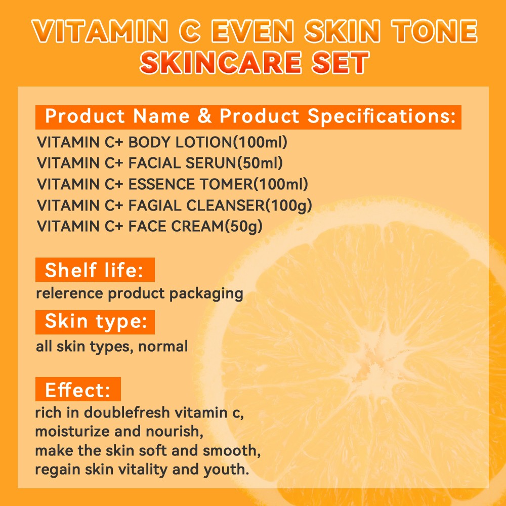 Dr. Roseva Vitamin C+ Skincare Set  Complete Brightening and Anti-Aging Routine