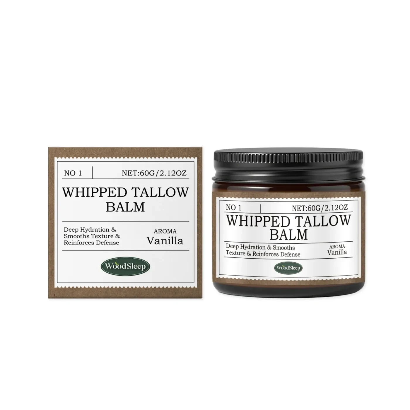 WoodSleep No.1 Whipped Tallow Balm (Vanilla) 60g