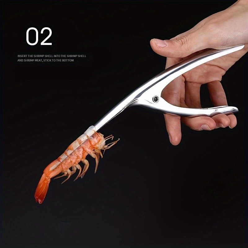 KITEOAGE Portable Stainless Steel Shrimp Peeler and Decorator