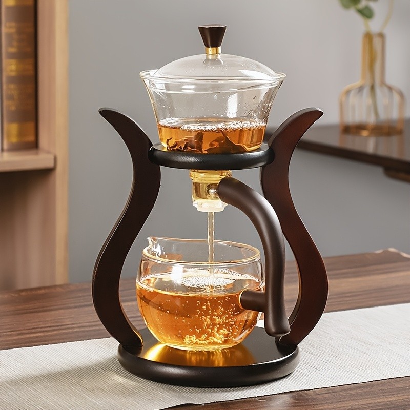 KITEOAGE Lazy Kung Fu Glass Tea Set