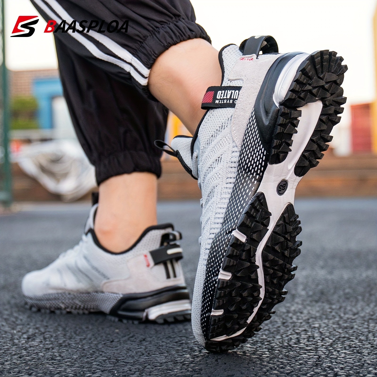 BAASPLOA Men's Lightweight Breathable Running Sneakers