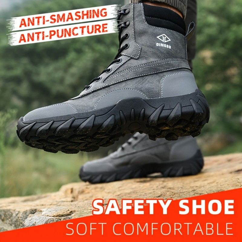 DINGGU Men's Lightweight and Comfortable Work Boots