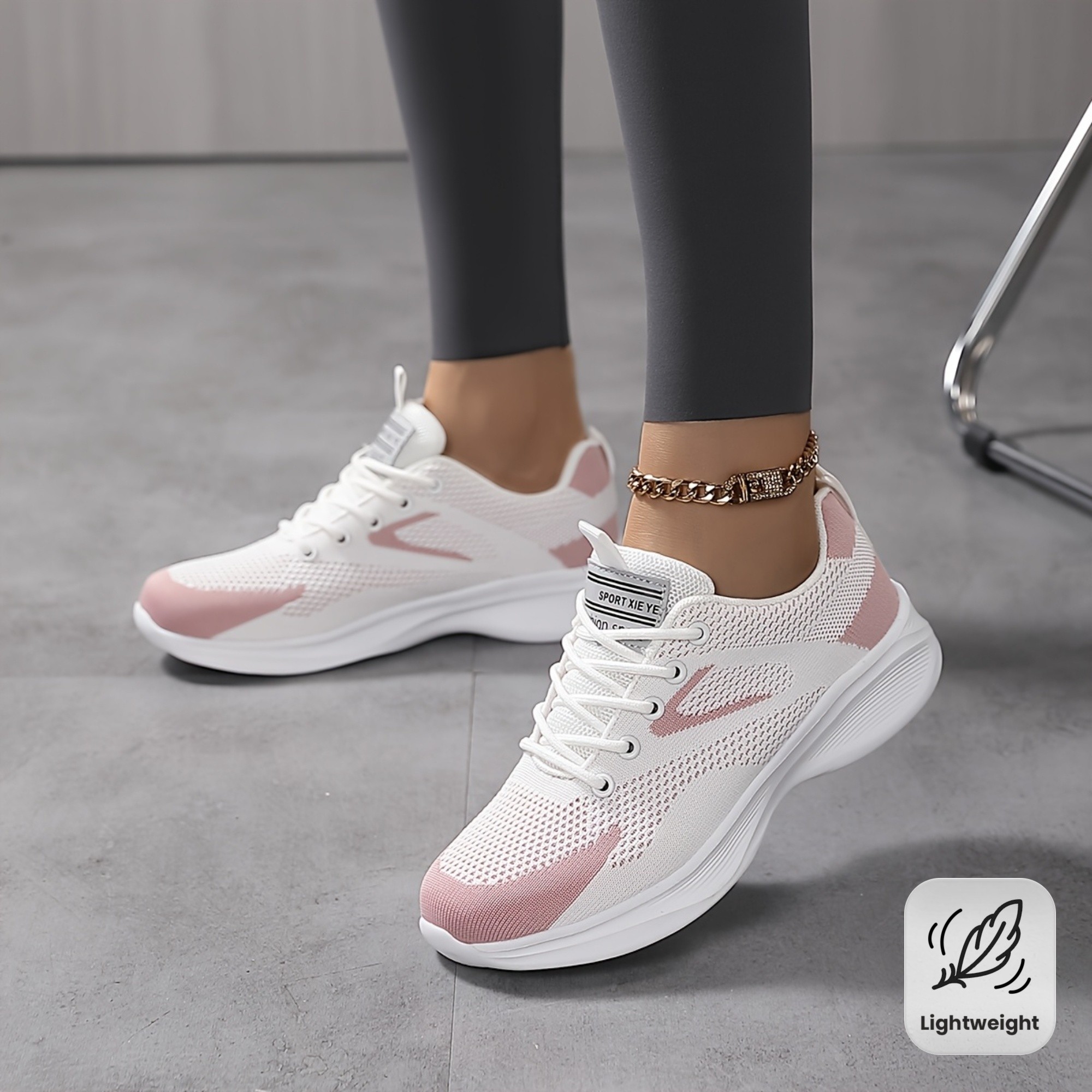 SOSENFER Women's Breathable Mesh Casual Sneakers