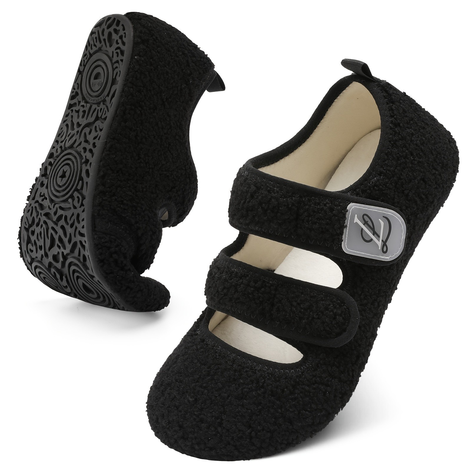 L-RUN Women's Plush Flat Shoes