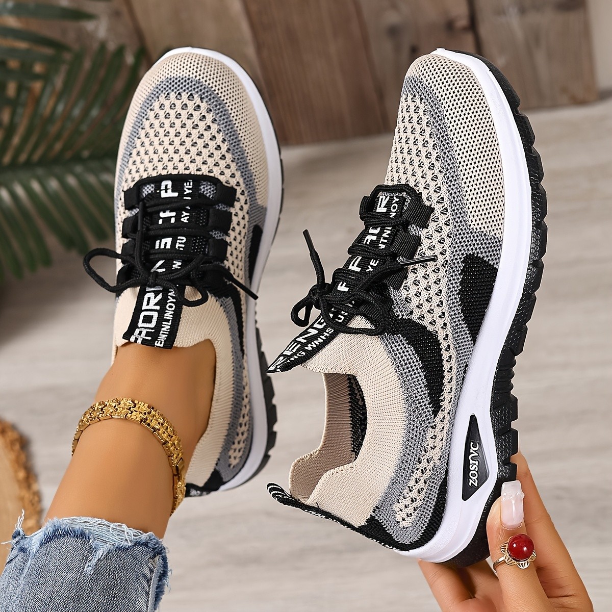 ZOSIVC Women's New White Casual Sneakers