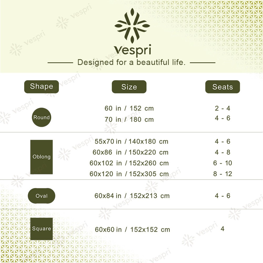 VESPRI Farmhouse Style Tablecloths
