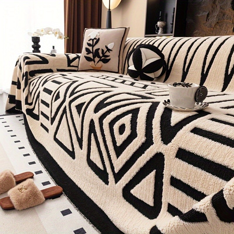 TIANXINBAOBEI Plush Sofa Cover Fabric