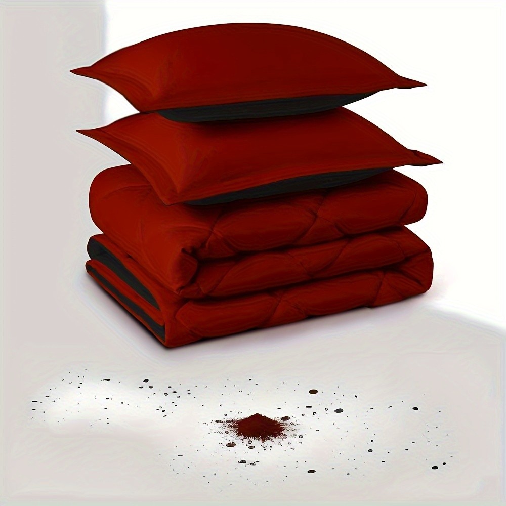 WQSPRING 2/3pcs Reversible Comforter Set