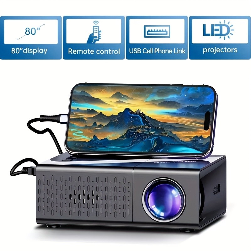 MIMIDI 200 Lumens Compact Projector
