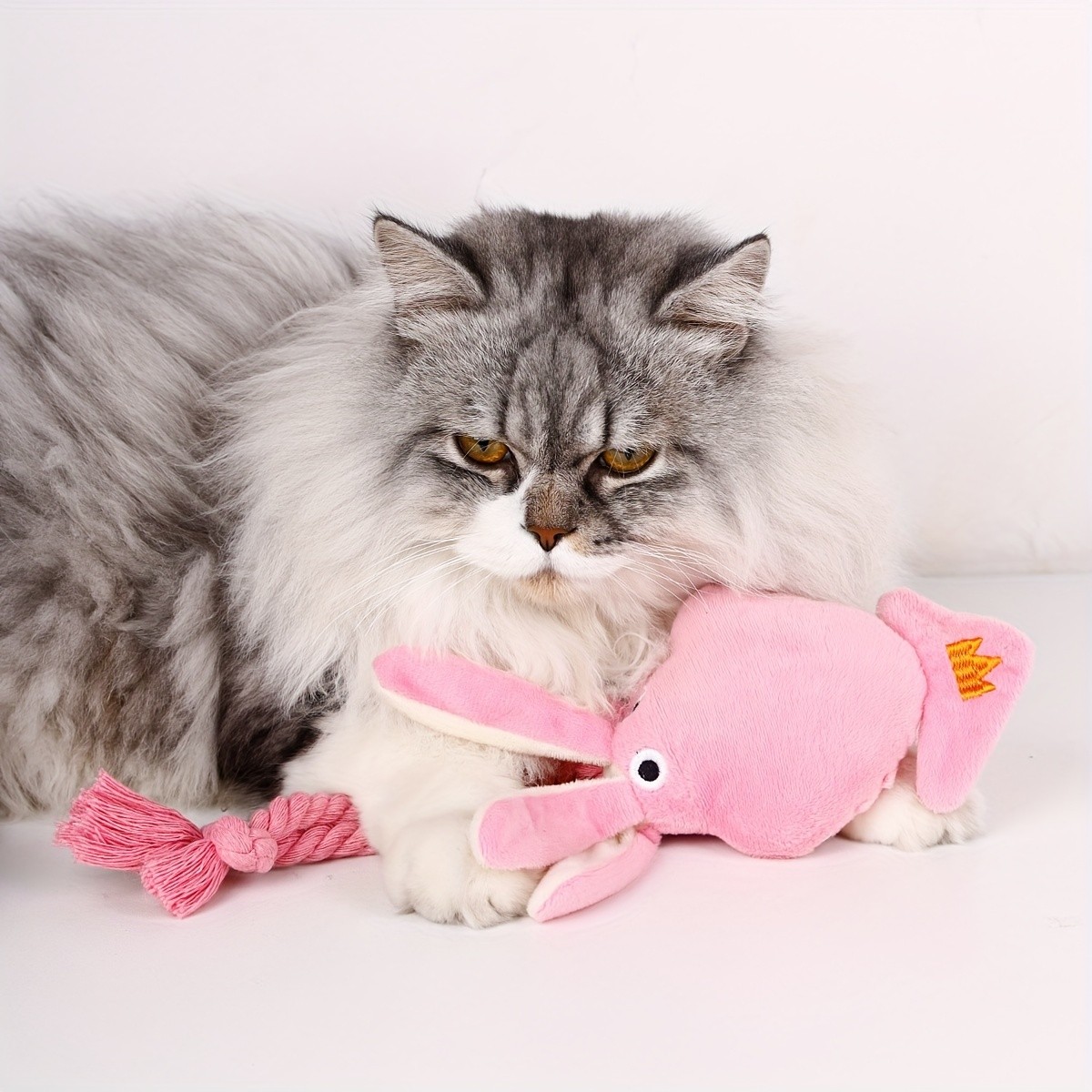 SUPET 1pc Octopus Design Pet Grinding Teeth Squeaky Plush Toy