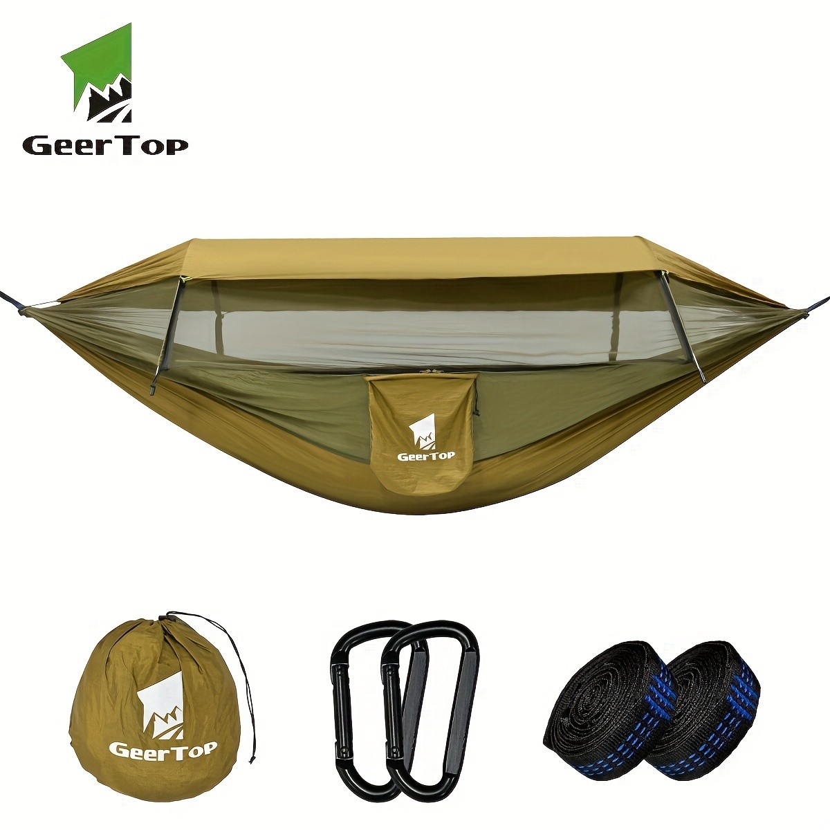 GEERTOP 3in1 Outdoor Hammock with Mosquito Net Sun Shelter