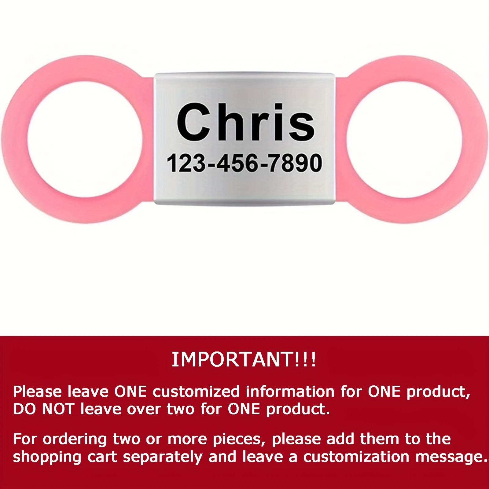 TAGME Personalized Engravable Pet ID Collar Tags