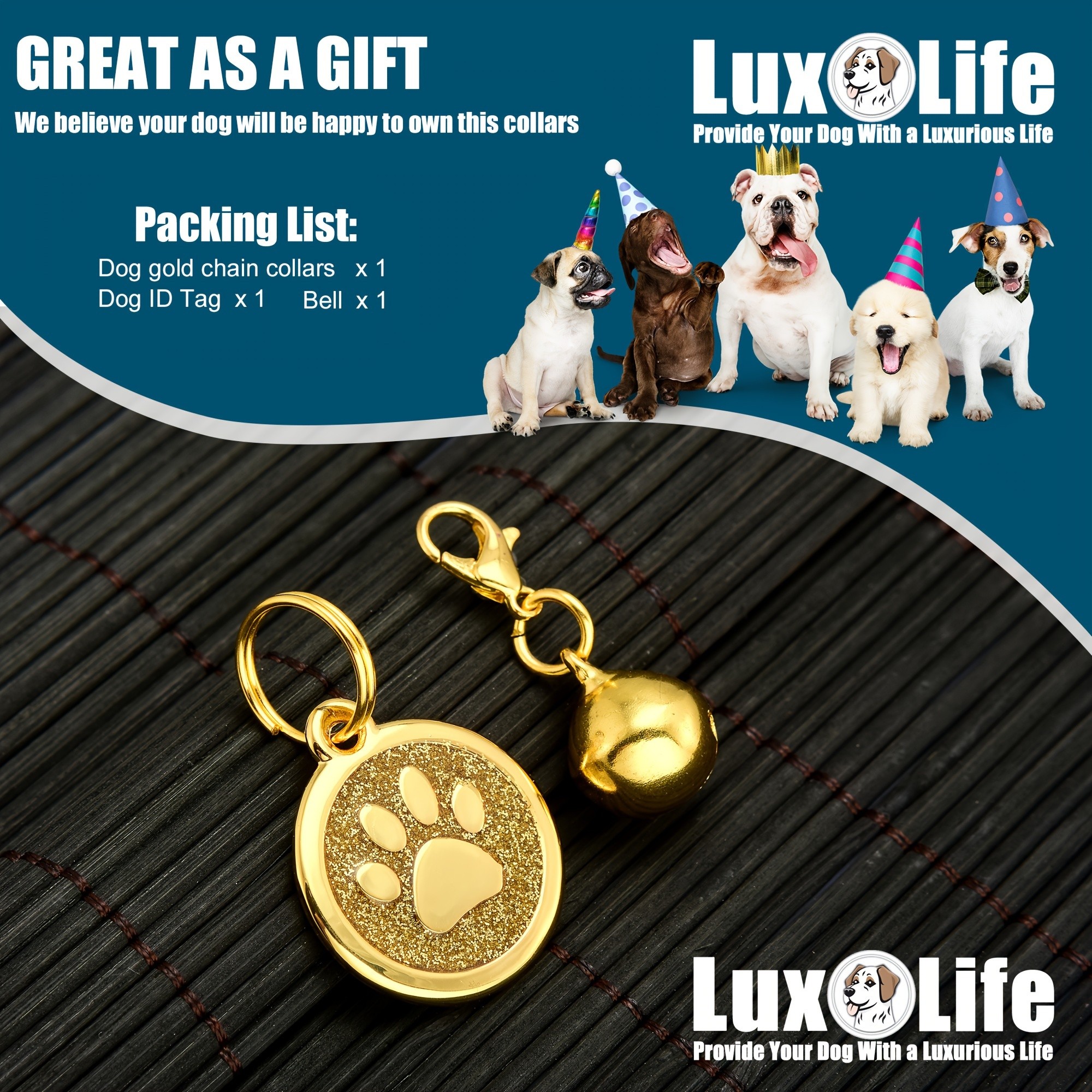 LuxLife 10mm Cuban Link Dog Collar
