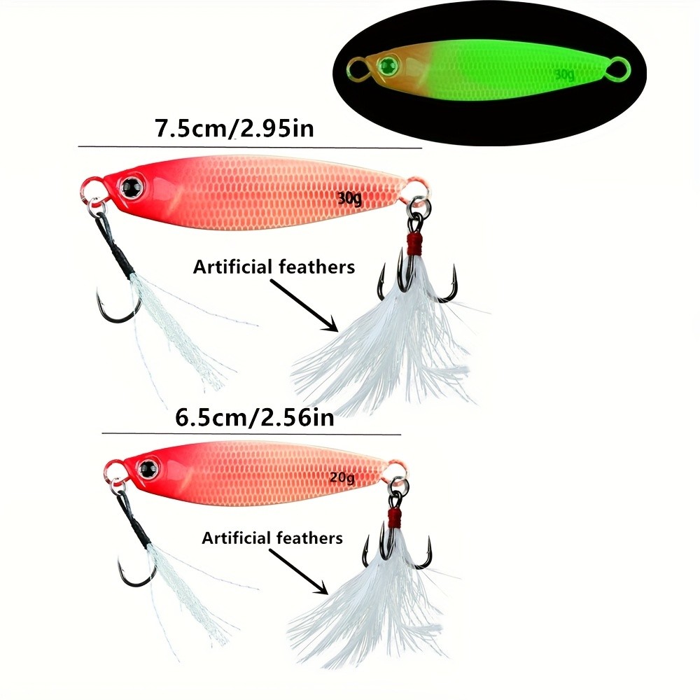 WYSUMMER 5pcs Luminous Fishing Bait Set