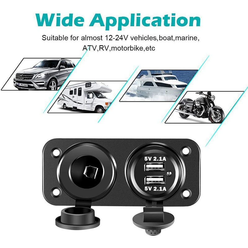 Car Dual Outlet Lighter Adapter