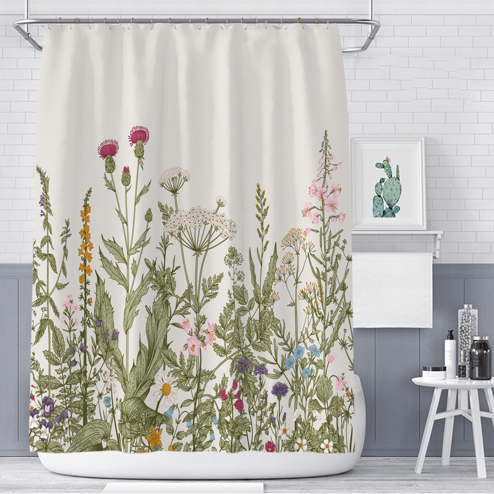 3D Shower Curtains in Garden Themes