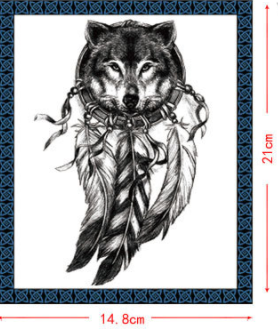 3D Wolf Tattoo