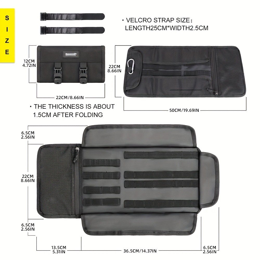 Rhinowalk Motorcycle Tool Reel Saddle Bumper Bag