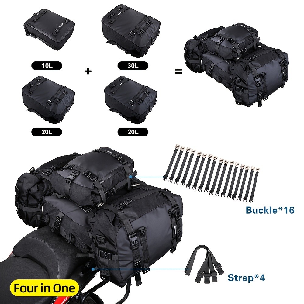 Rhinowalk Motorcycle Saddle Bag 10L / 20L / 30L