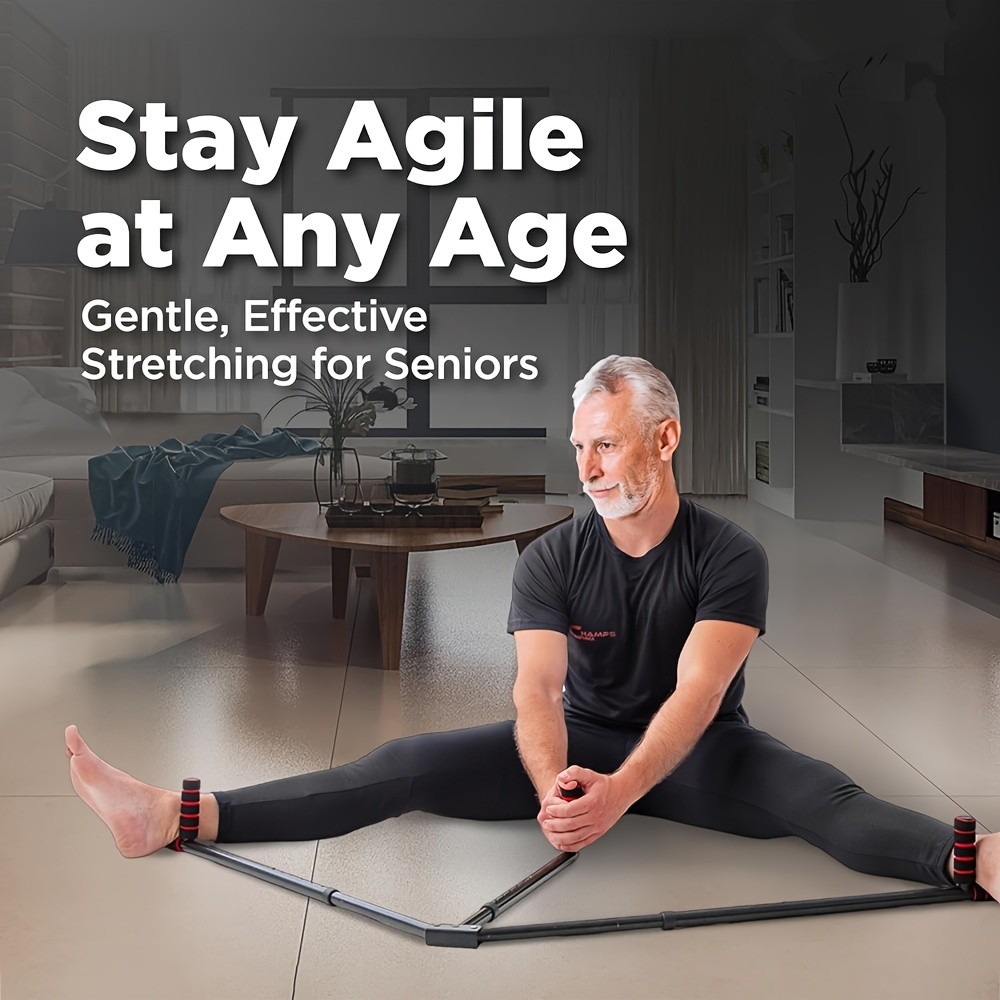 1pc Black 3-Bar Leg Stretcher: Boost Flexibility and Range of Motion