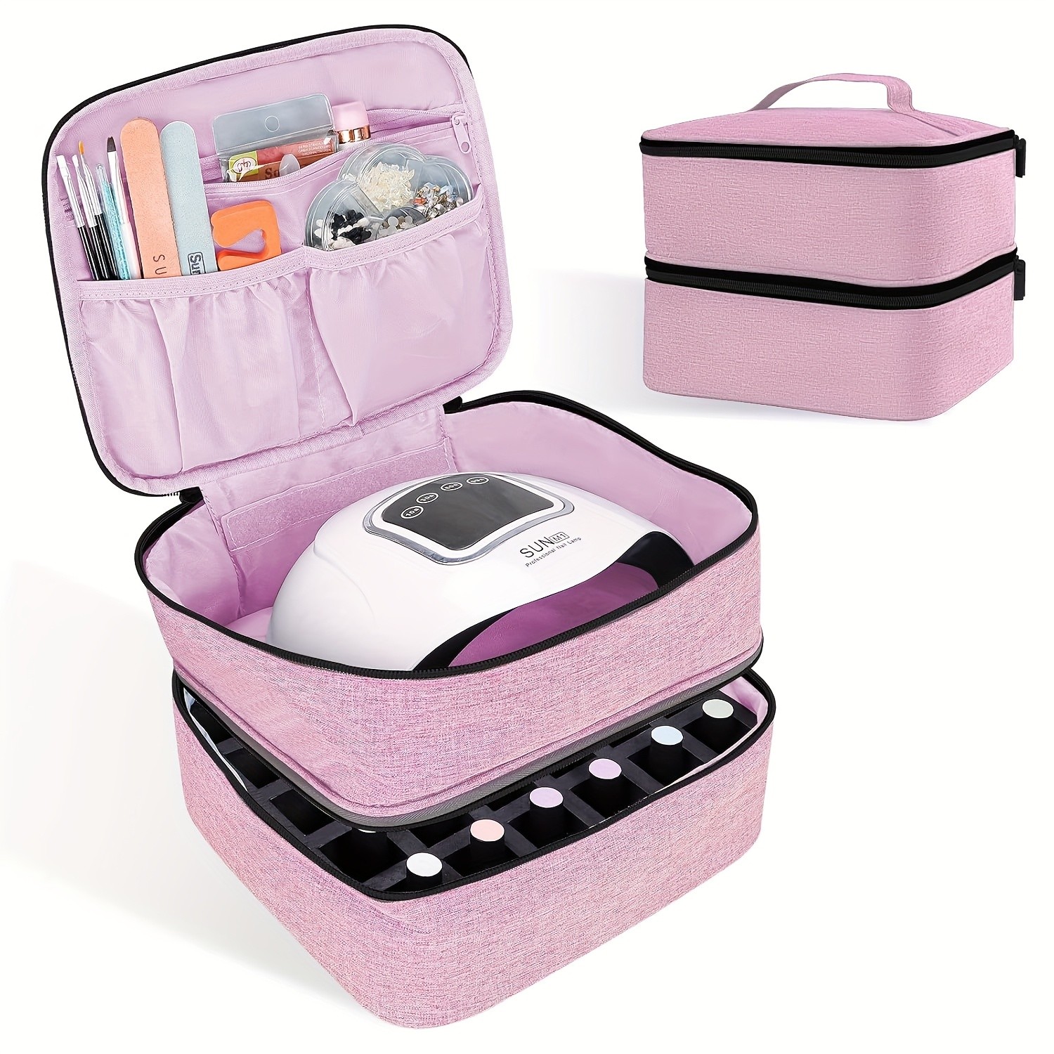 Nail Polish Organizer Case  Convenient Storage Solution for Nail Care Products