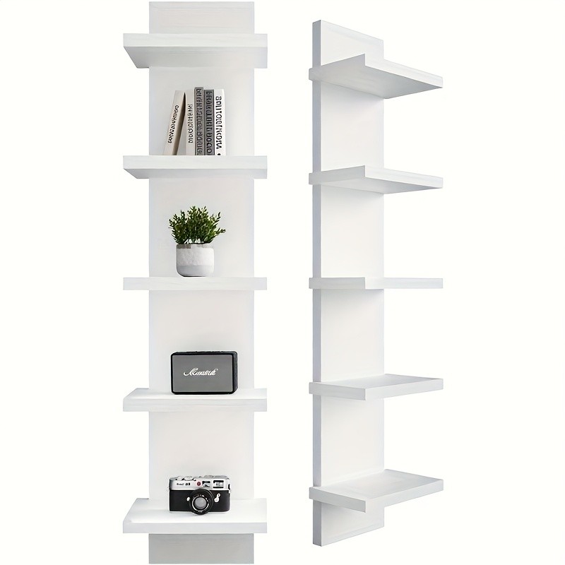 Modern Vertical Wall Shelf  Space-Saving Decorative Storage Unit