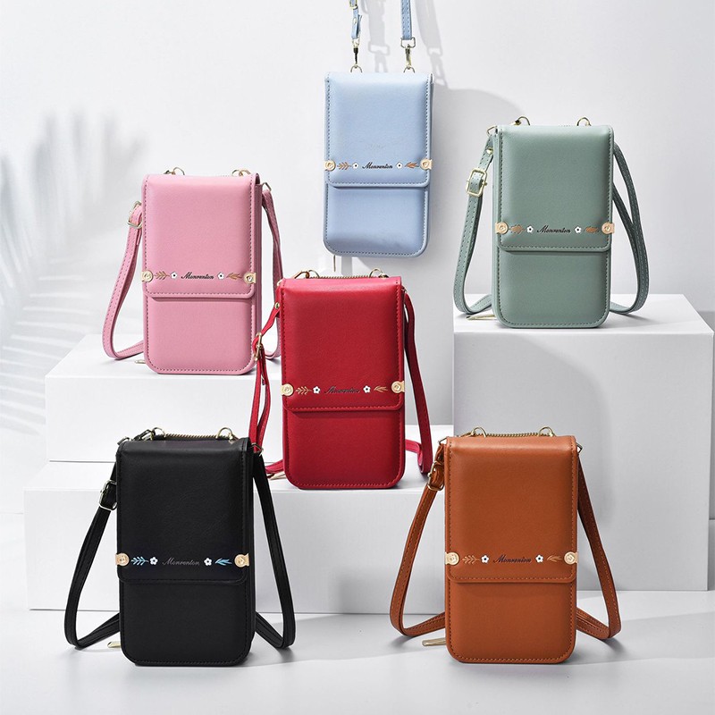 Women Sling Cross-Body Wallet with Mobile Cell Phone Holder