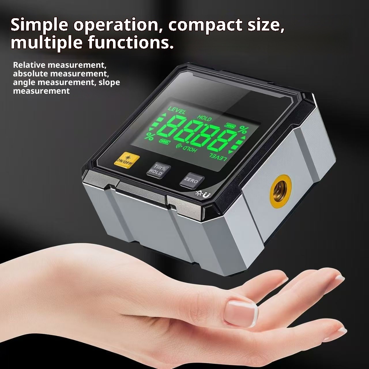 Digital Angle Finder with Laser 4-Side Magnetic Inclinometer Gauge with Backlight
