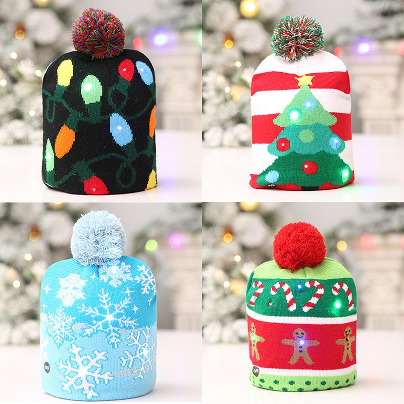 LED Christmas Knitted Hat