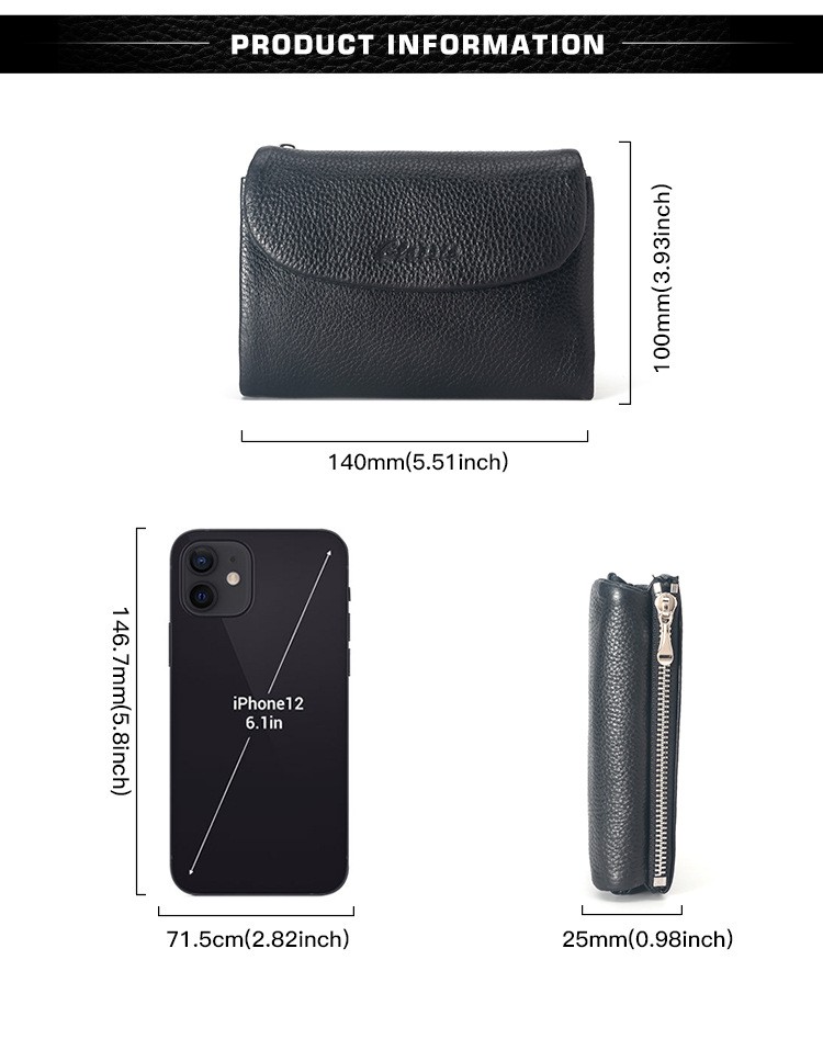 Unisex Pebble Leather Wallet