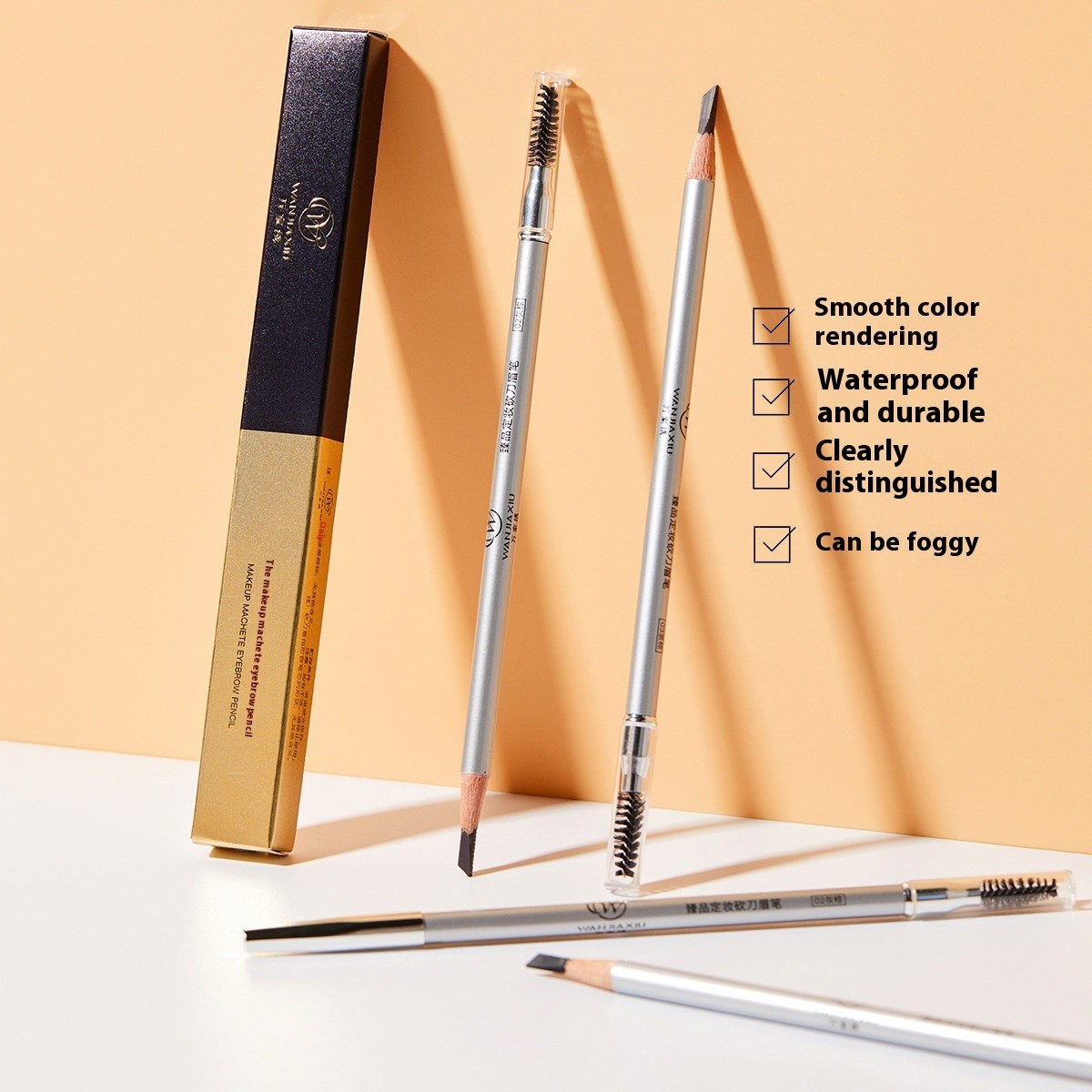 Double Headed Rotable Eyebrow Pen