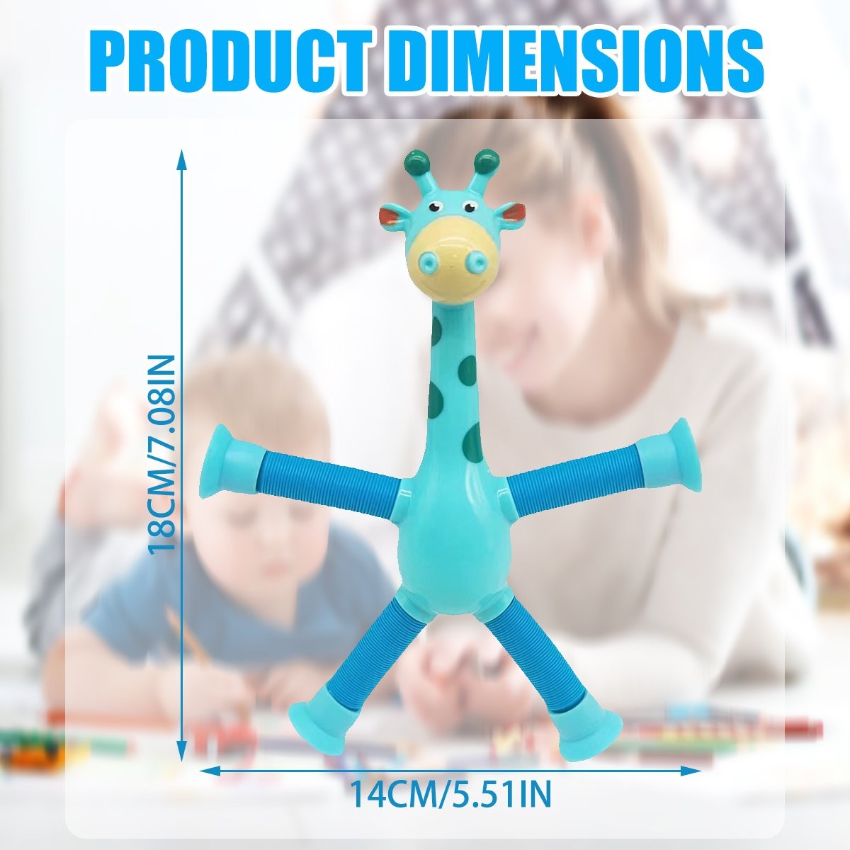Telescopic Suction Cup Giraffe Toy